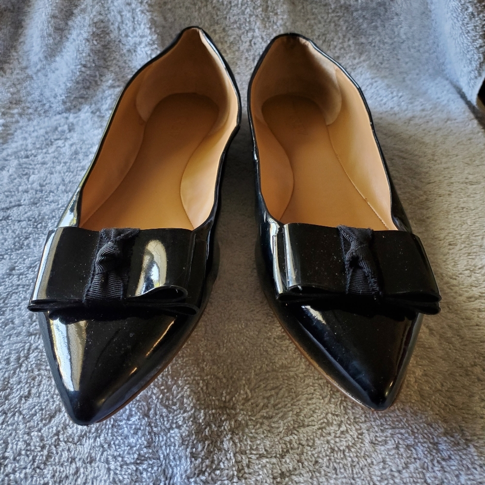 J Crew Patent Ballet Flat Shoes